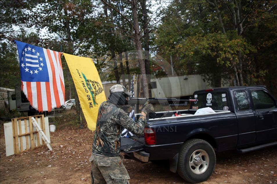 Trump supporter white supremacists' military drill in Georgia