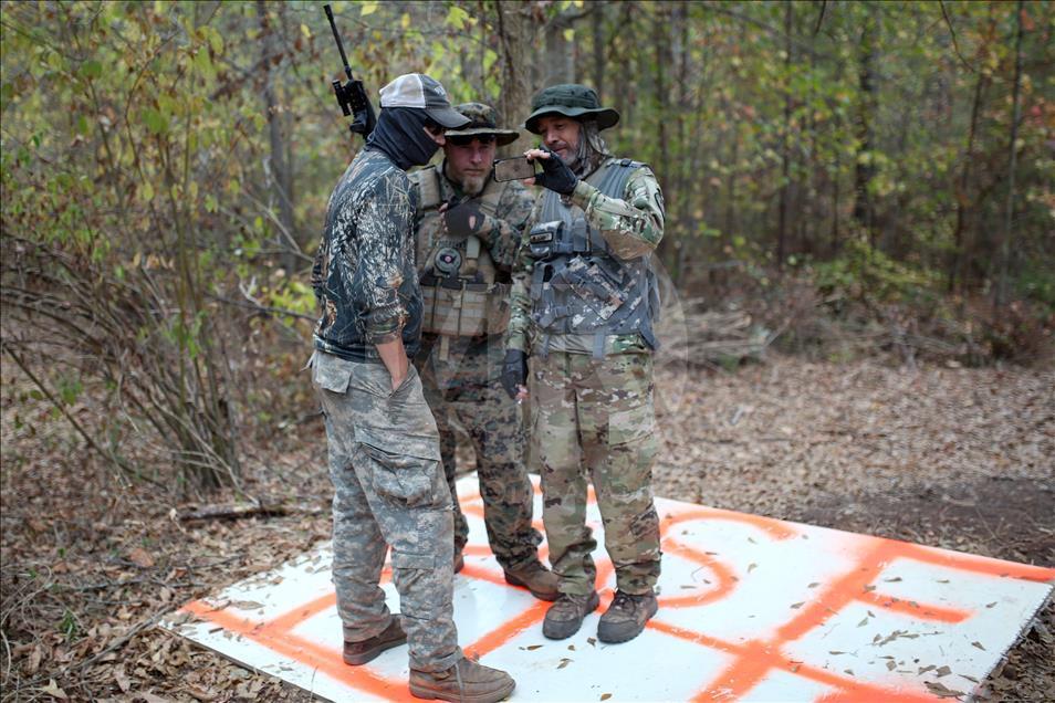 Trump supporter white supremacists' military drill in Georgia