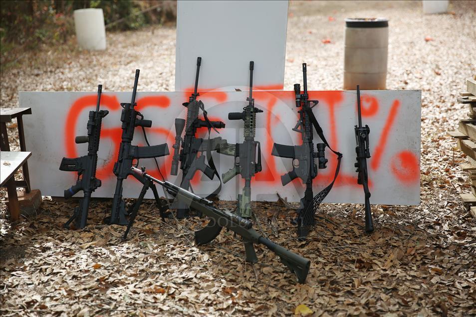 Trump supporter white supremacists' military drill in Georgia