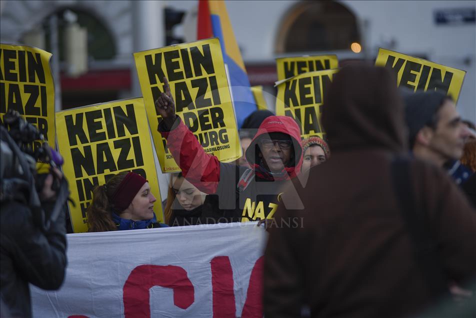 Viyana'da Norbert Hofer'a karşı protesto