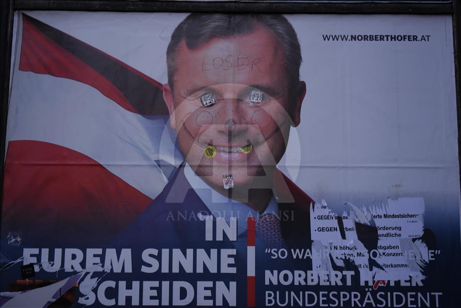Viyana'da Norbert Hofer'a karşı protesto