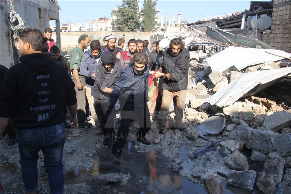 İdlib'te yerleşim yerine saldırı