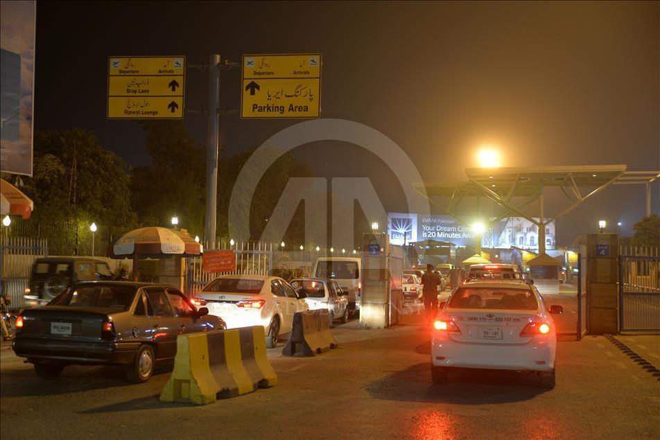 PIA Flight PK661 crash victims' relatives at the airport in Islamabad