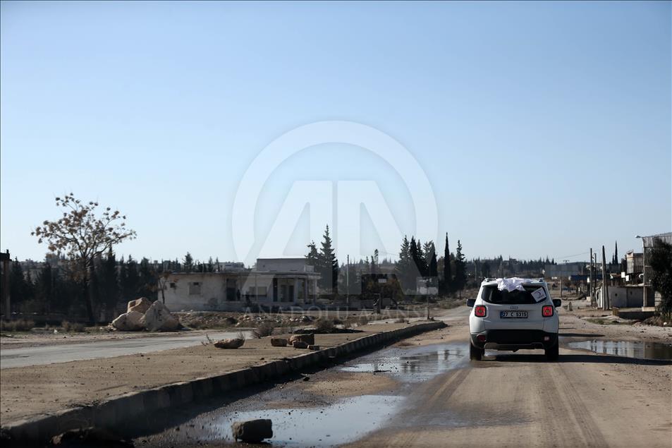 حلب..كاميرا الأناضول ترصد الدمار في "خان العسل"
