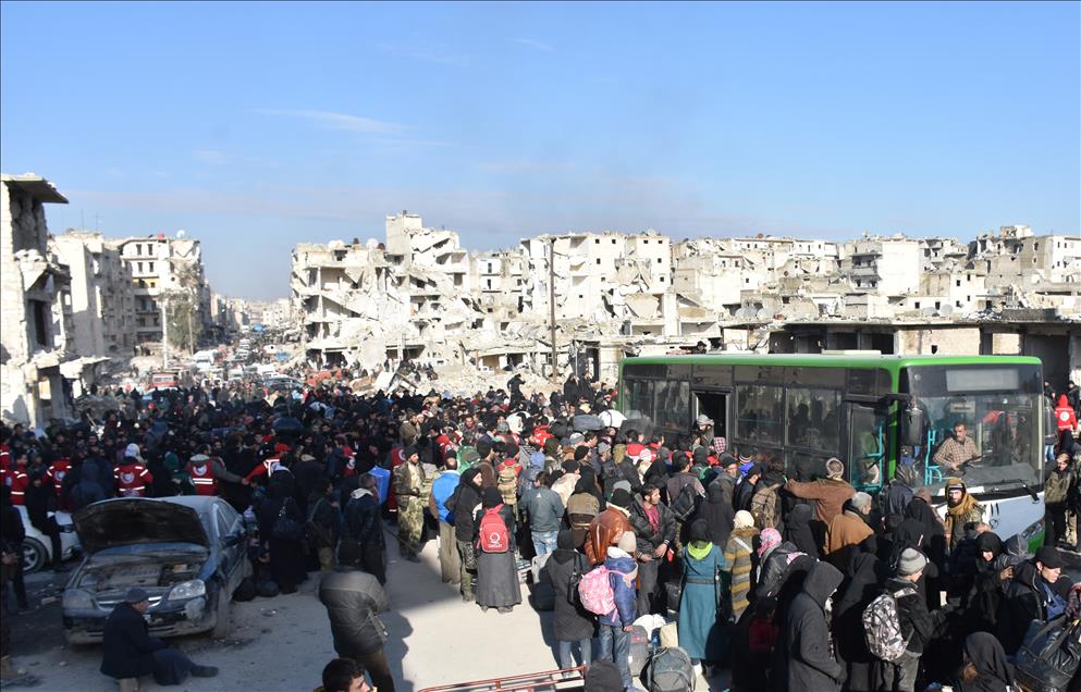 Evacuation of civilians in Aleppo