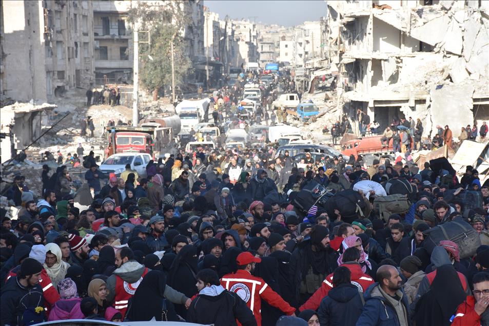 Evacuation of civilians in Aleppo