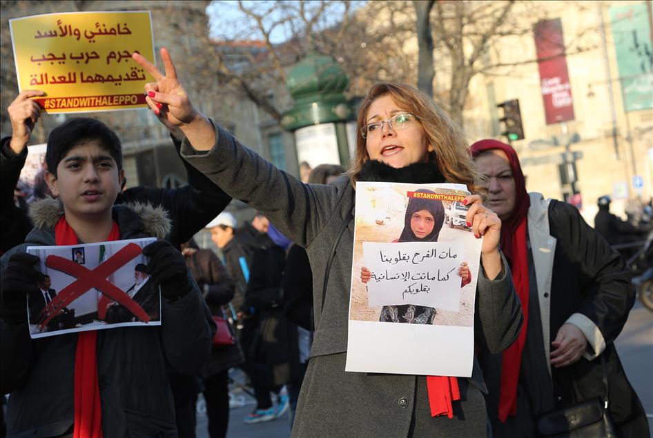 Demonstration for Aleppo in Paris
