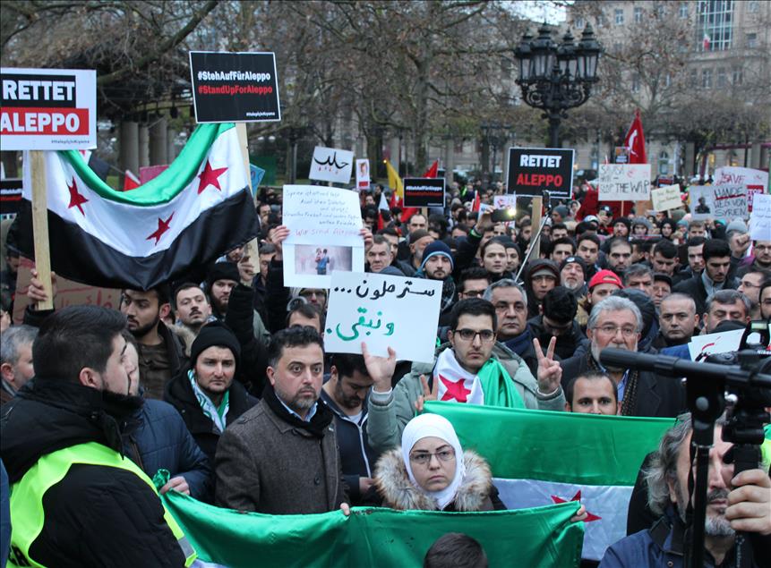 Demonstration for Aleppo in Frankfurt