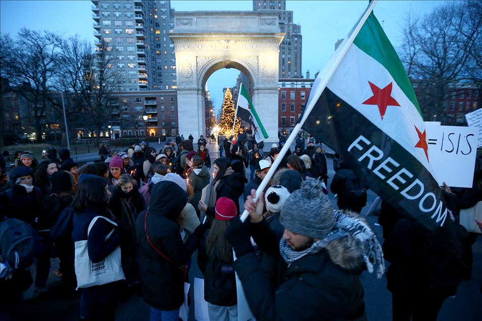 Demonstration for Aleppo in New York