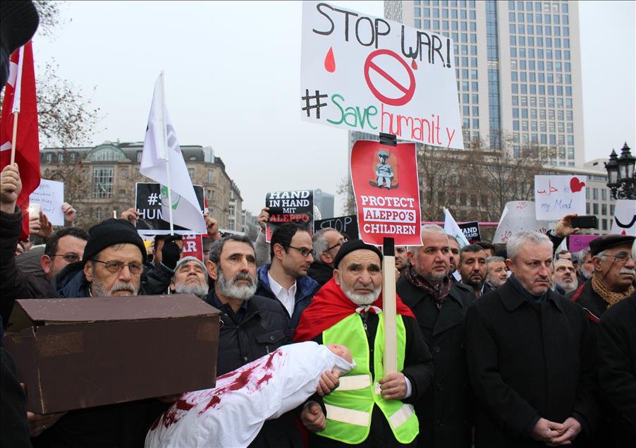 Demonstration for Aleppo in Frankfurt