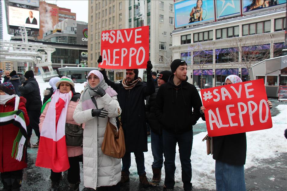 Demonstration for Aleppo in Toronto