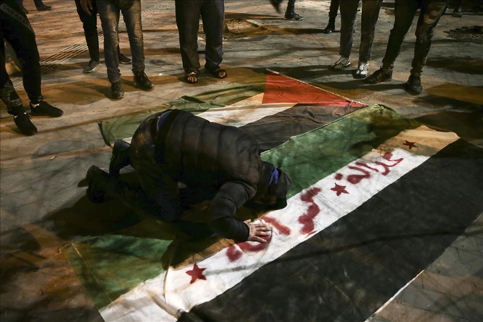 Demonstration for Aleppo in Athens