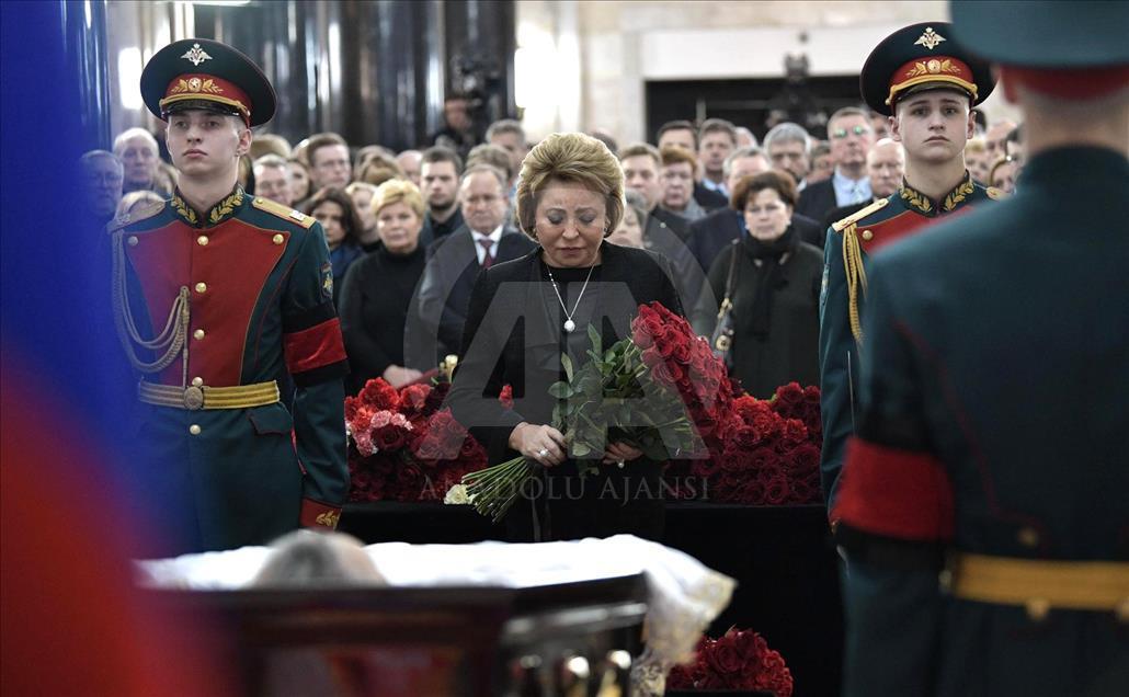 Funeral service for Russia's ambassador to Turkey Andrey Karlov