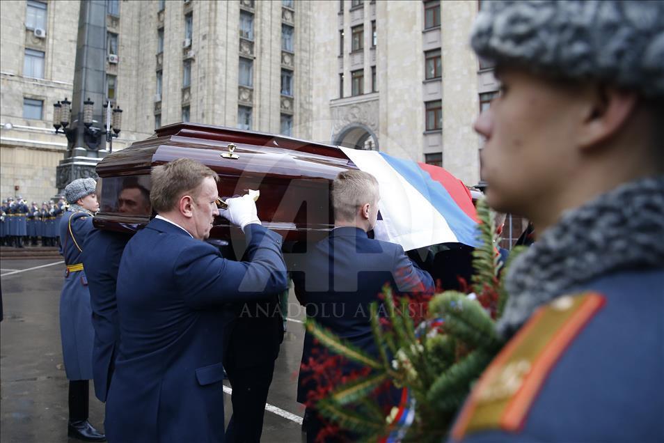 Funeral service for Russia's ambassador to Turkey Andrey Karlov
