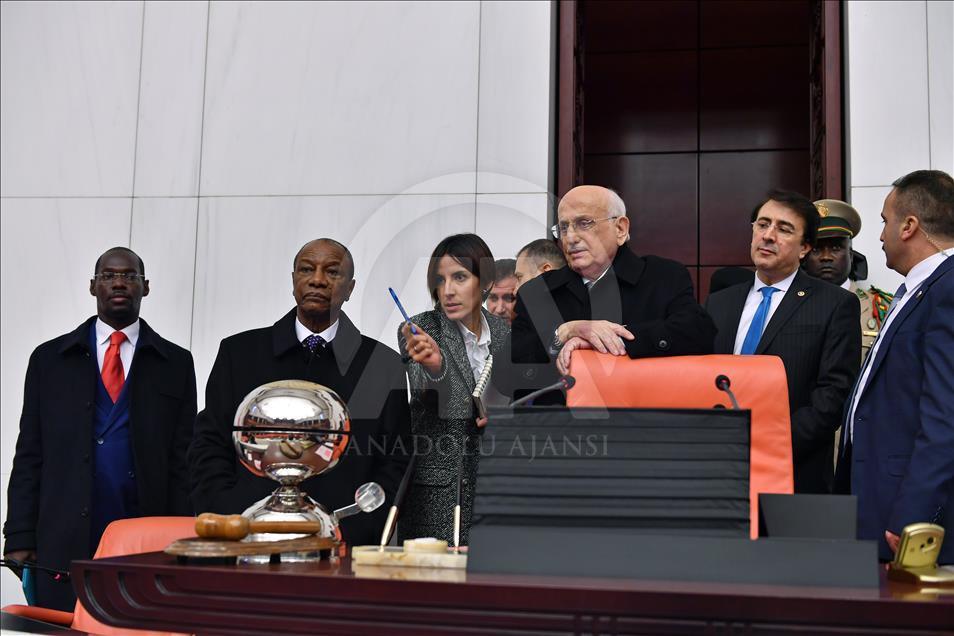 Gine Cumhurbaşkanı Conde'den TBMM'ye ziyaret