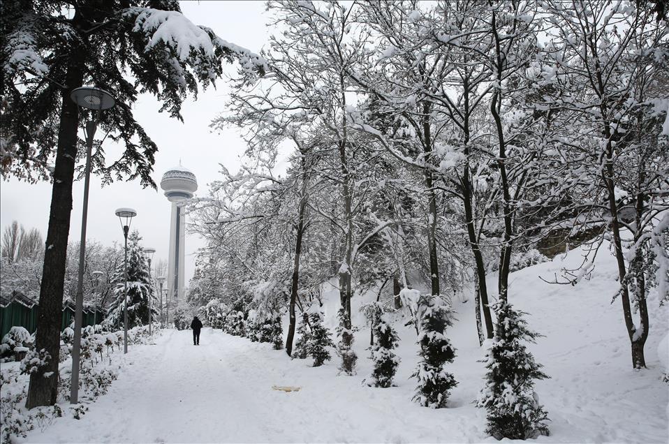 Ankara'da kar yağışı
