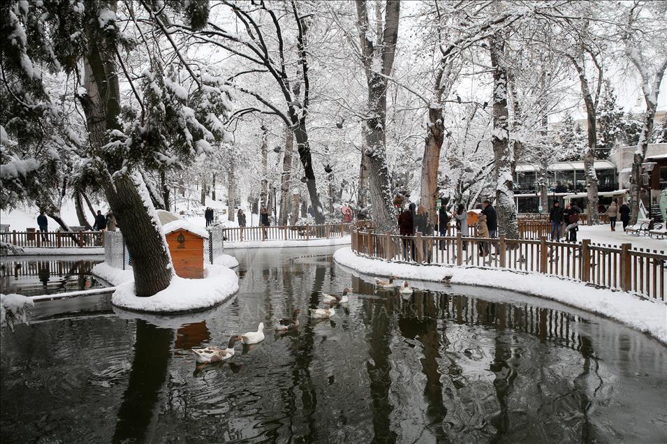 Ankara'da kar yağışı