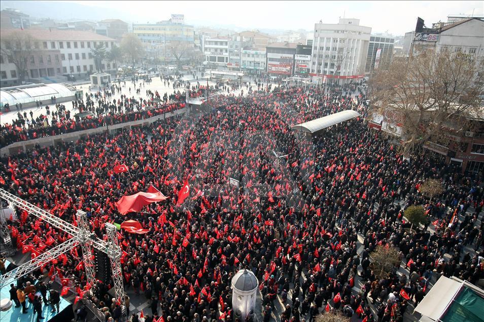 Malatya'da "Teröre karşı el ele mitingi"