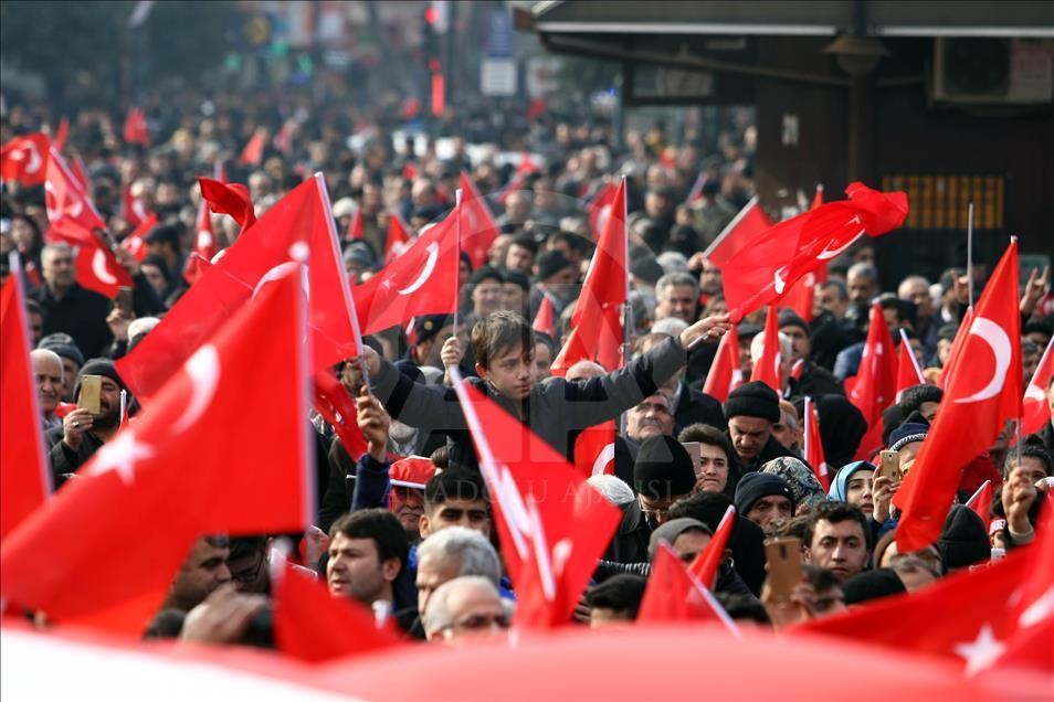 Malatya'da "Teröre karşı el ele mitingi"