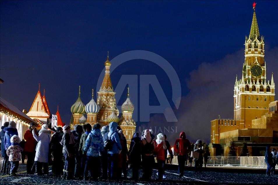 Moskova'da dondurucu hava