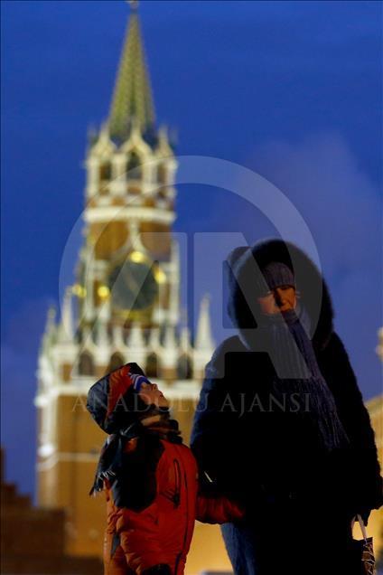 Moskova'da dondurucu hava