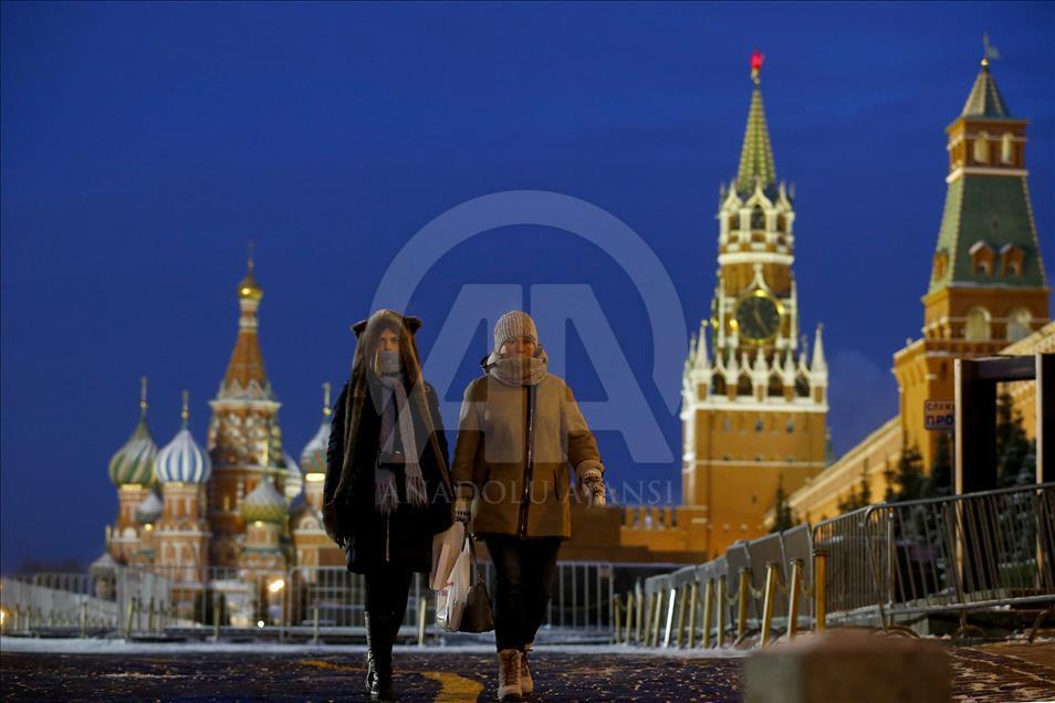 Moskova'da dondurucu hava