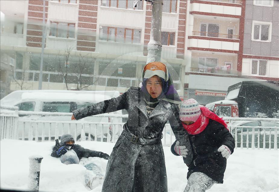 İstanbul'da kar yağışı