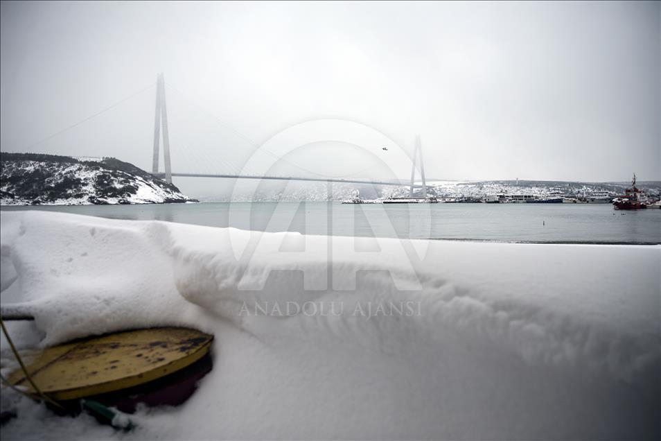 İstanbul'dan kar manzaraları