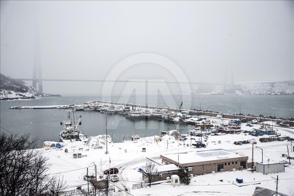 İstanbul'dan kar manzaraları