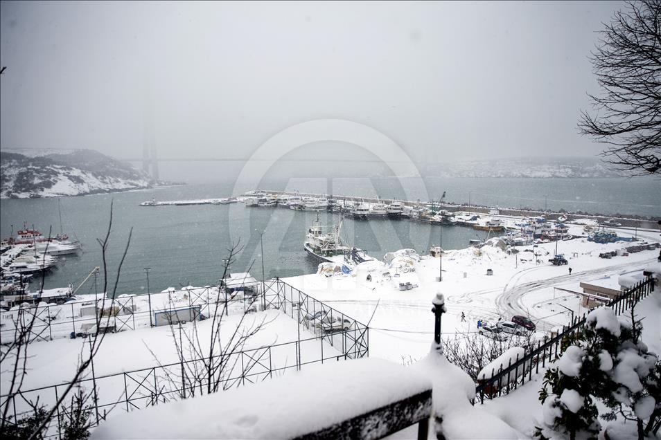 İstanbul'dan kar manzaraları
