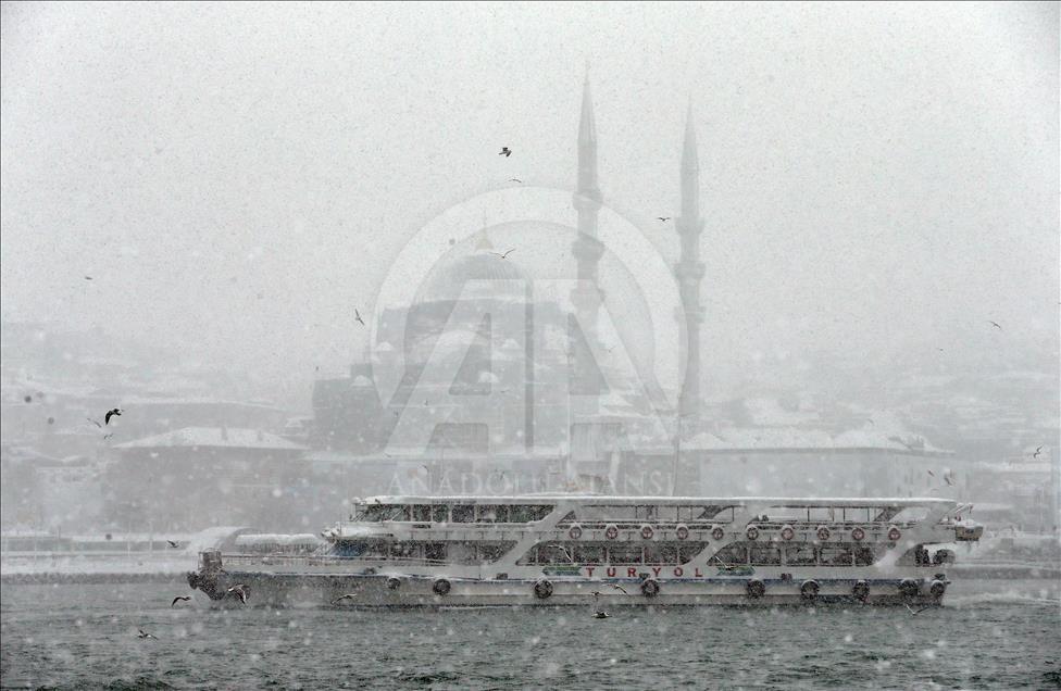 İstanbul'da kar yağışı