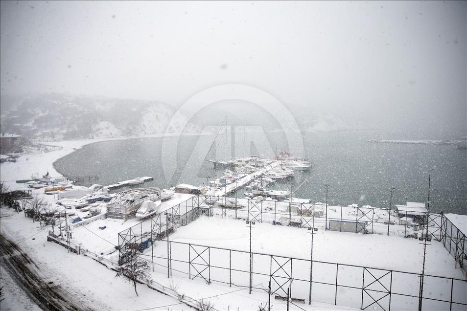 İstanbul'dan kar manzaraları