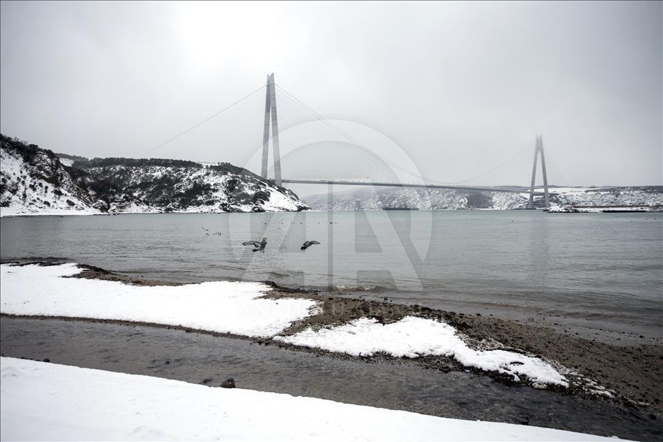 İstanbul'dan kar manzaraları