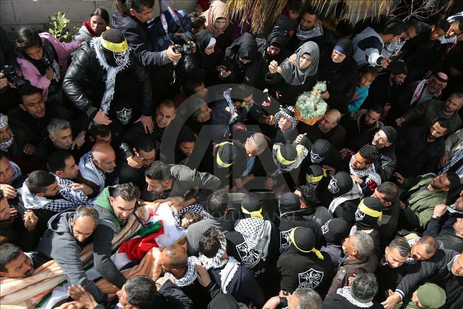 تششیع جنازه جوان فلسطینی کشته‌شده توسط اسرائیل