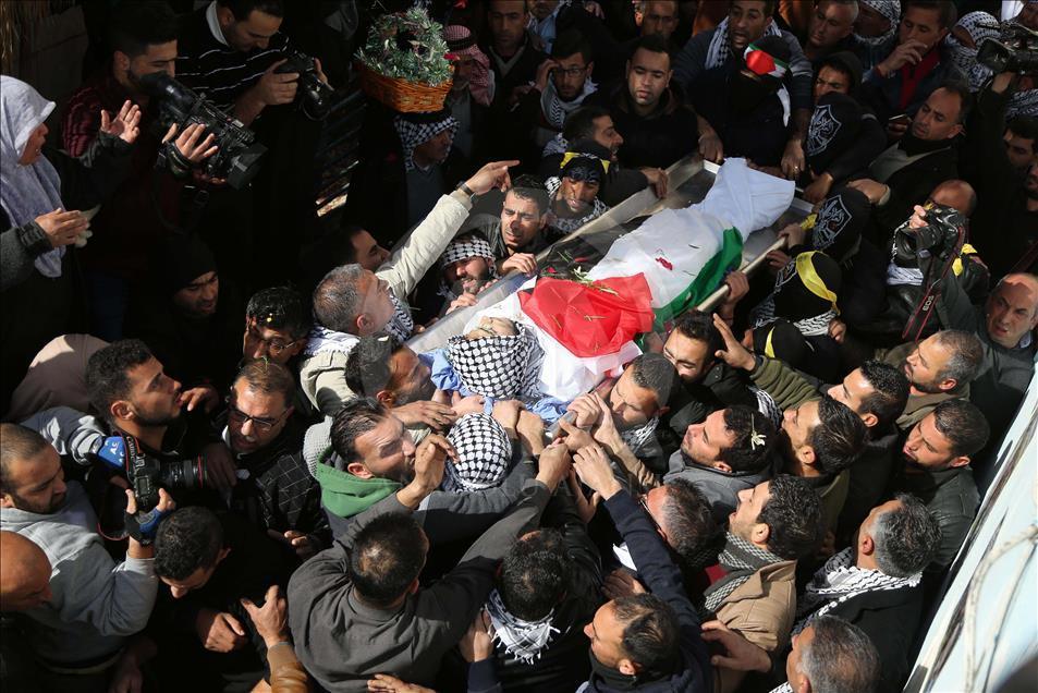 تششیع جنازه جوان فلسطینی کشته‌شده توسط اسرائیل