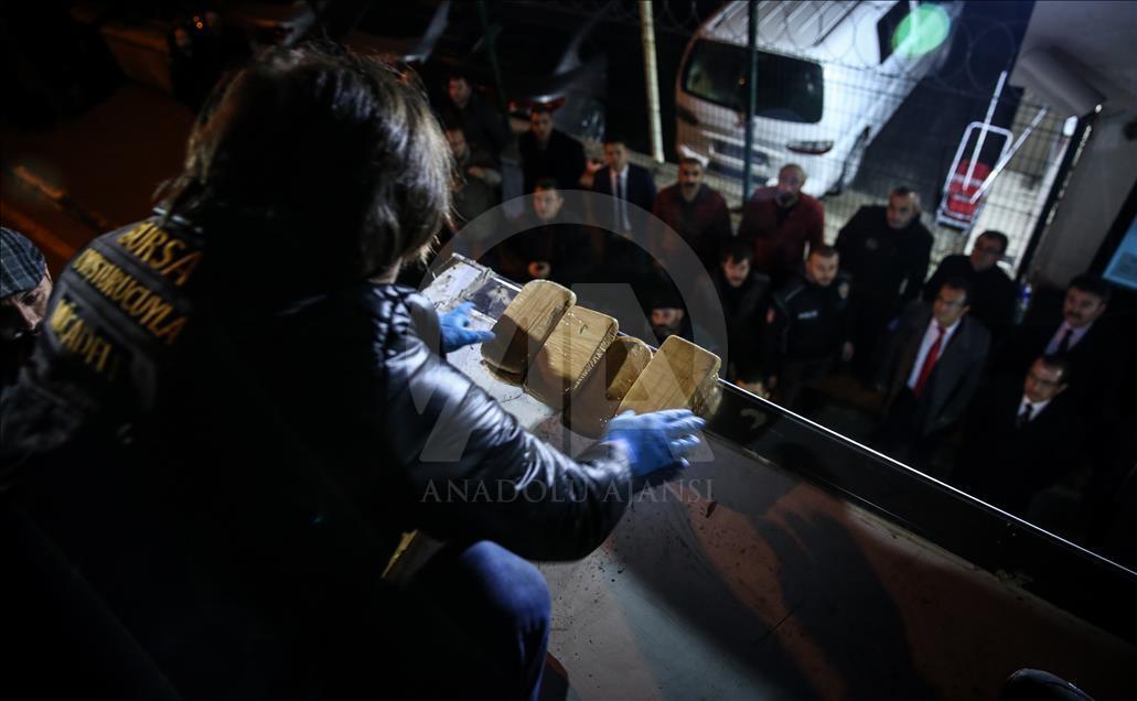 Bursa'da 162 kilogram eroin ele geçirildi