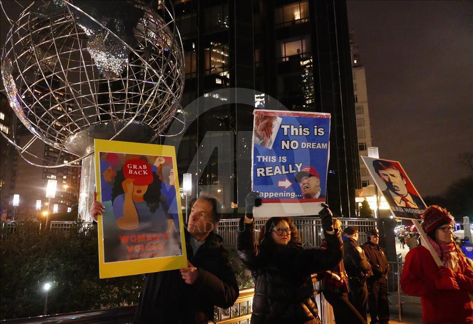 Anti-Trump protest in New York ahead of Trump's inauguration