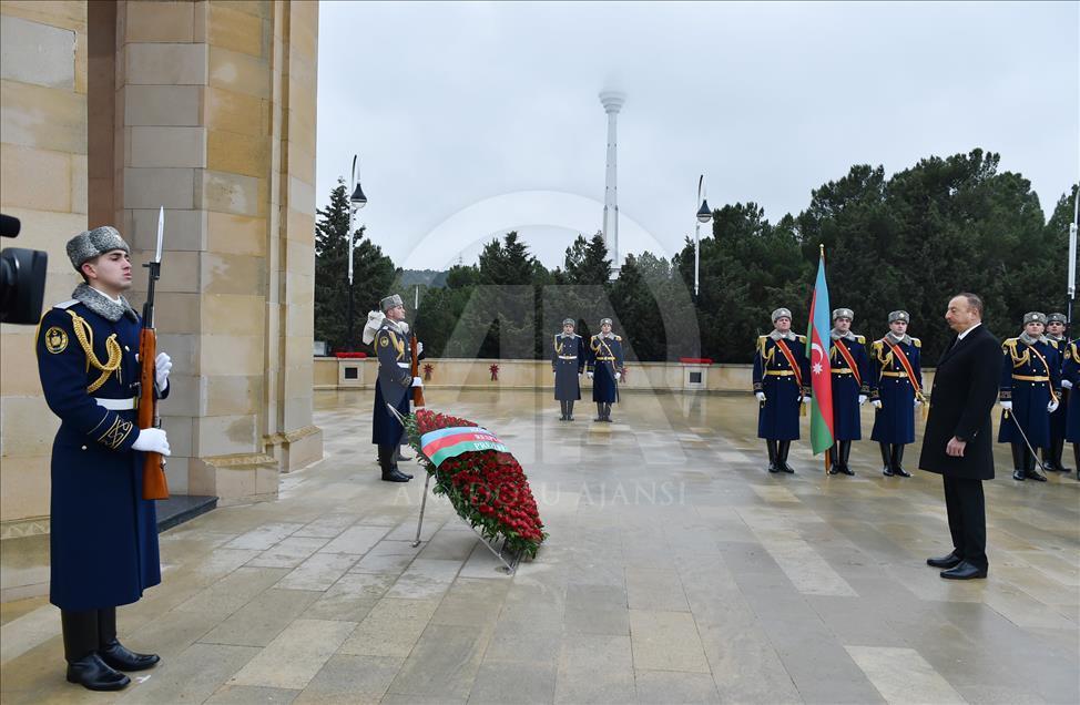 مراسم یادبود قربانیان فجایع روز 20 ژانویه جمهوری آذربایجان