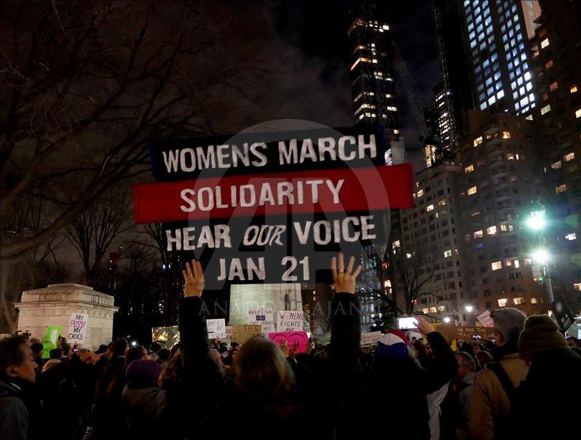 Anti-Trump protest in New York ahead of Trump's inauguration