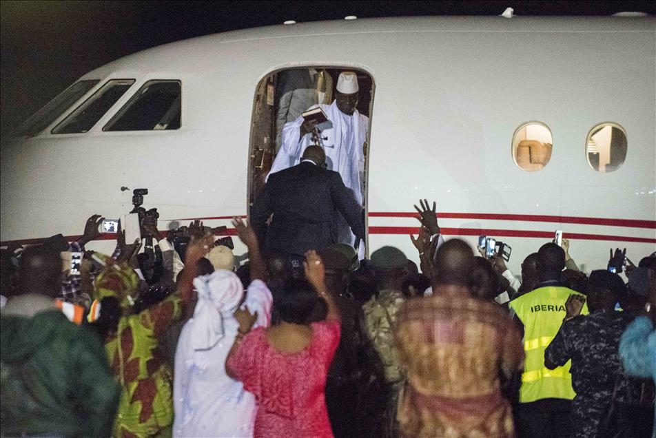 Departure of Yahya Jammeh in Banjul