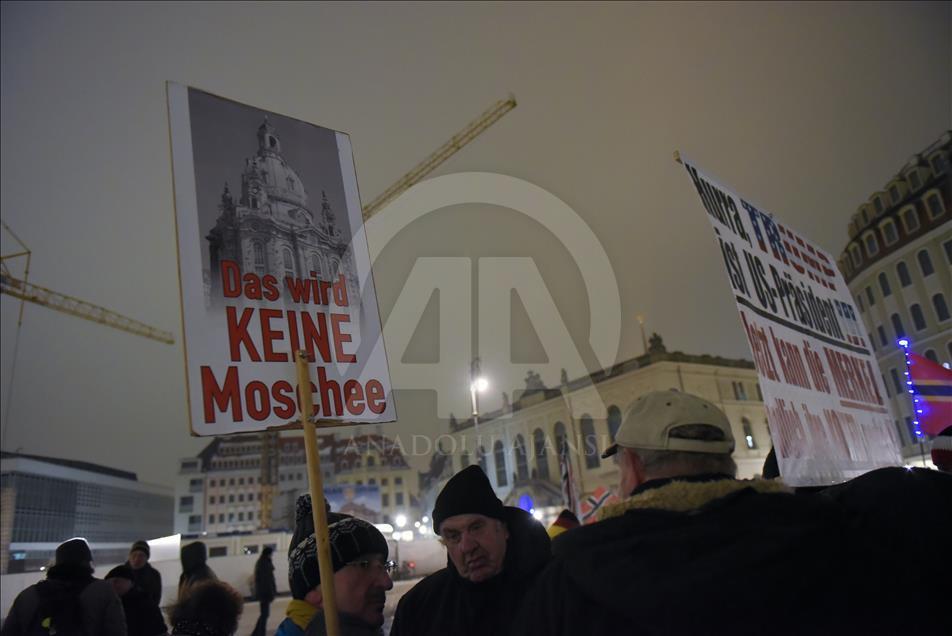 PEGIDA anti islam protest in Germany's Dresden