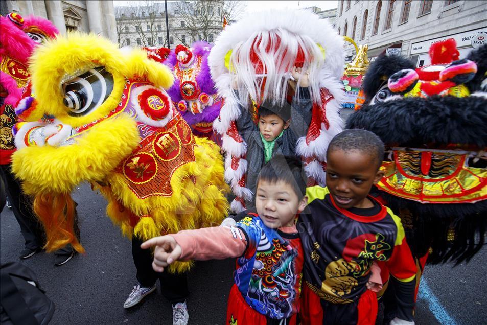 İngiltere'de Çin yeni yılı kutlamaları