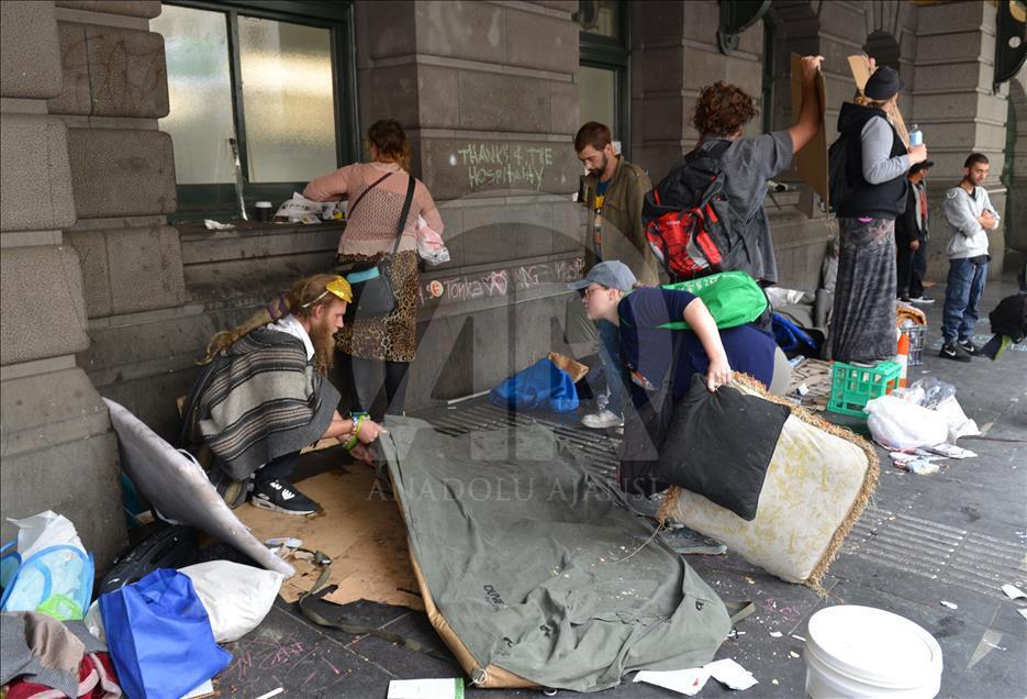 Homeless camp eviction in Melbourne