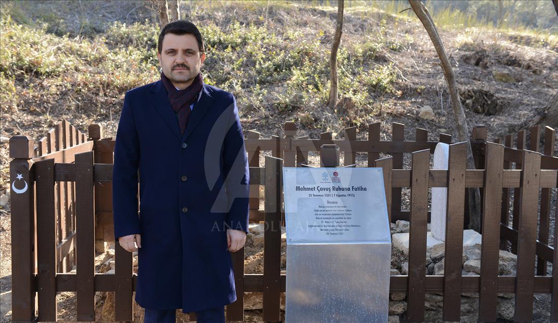 Çanakkale şehidi Mehmet Çavuş'un mezarı 102 yıl sonra bulundu
