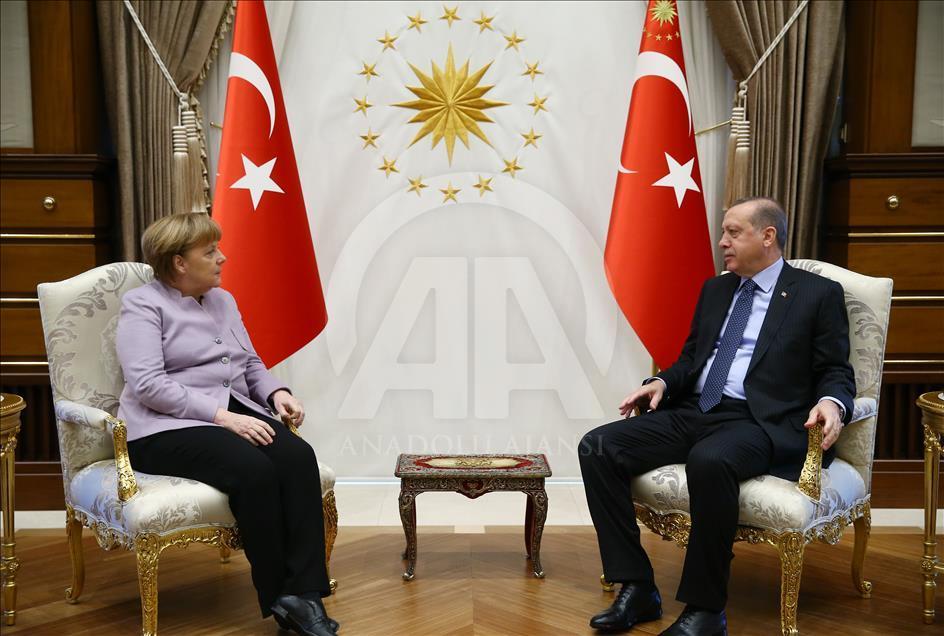 President Erdogan Meets German Chancellor Merkel Anadolu Agency