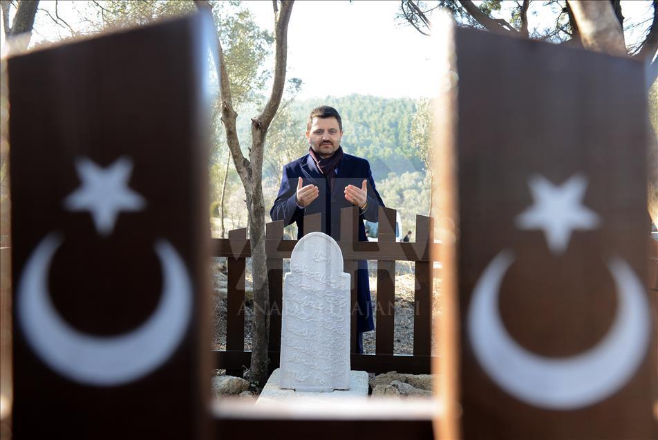 Çanakkale şehidi Mehmet Çavuş'un mezarı 102 yıl sonra bulundu
