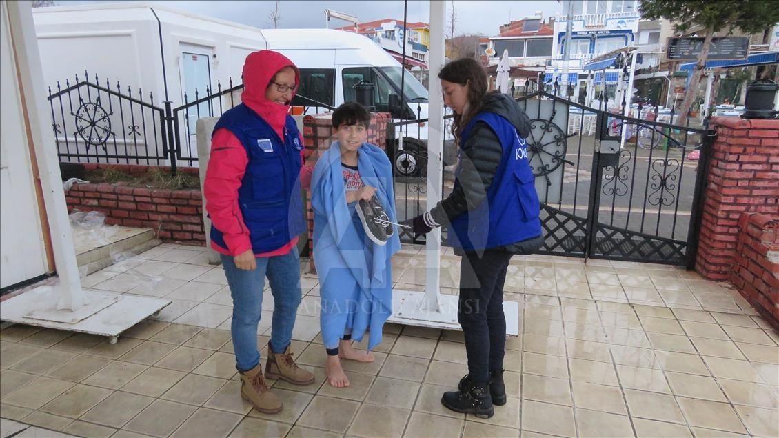 Kuzey Ege'de yabancı uyrukluları taşıyan bot battı