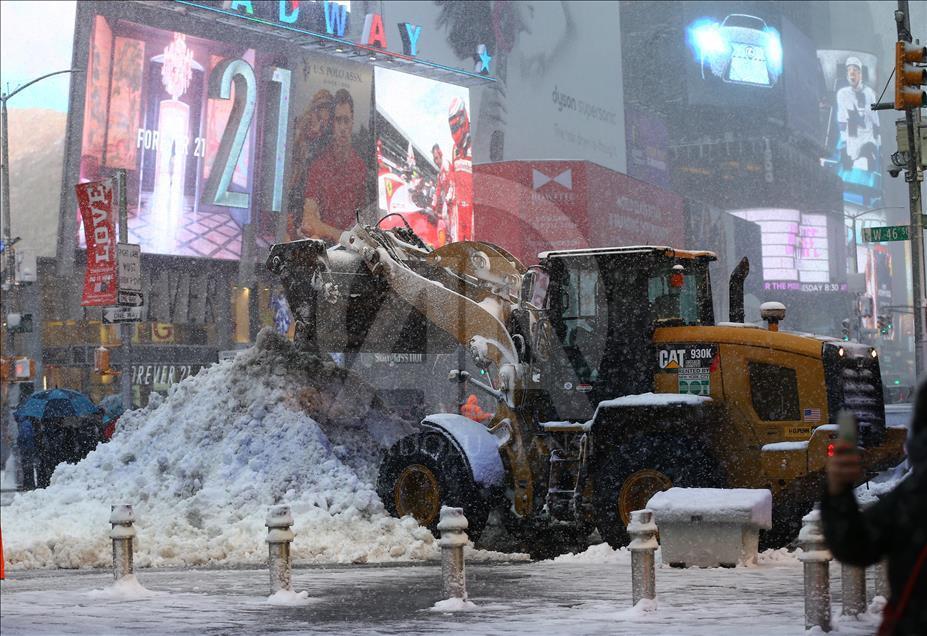 New York'ta kar yağışı