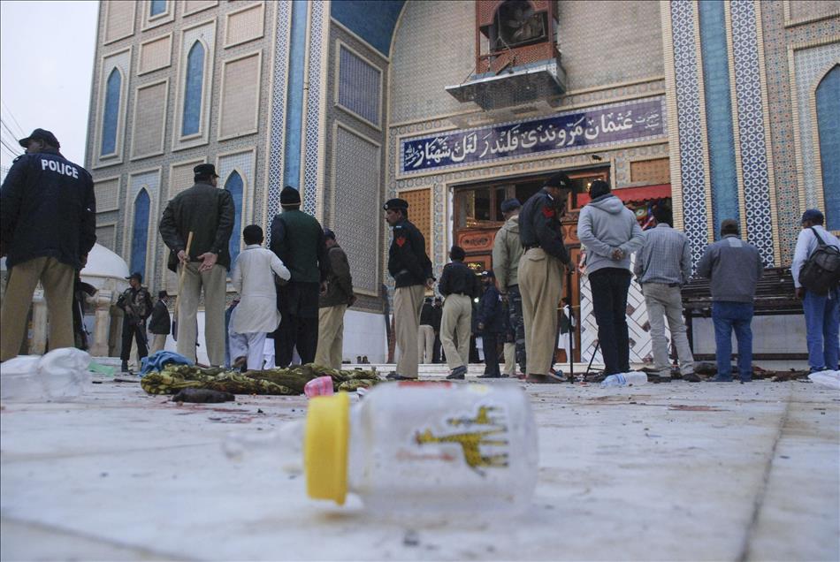 Aftermath of the suicide bombing in Pakistan