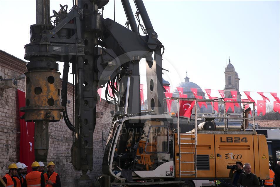 Taksim'e yapılacak caminin temeli atıldı